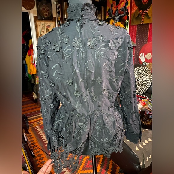 ANNA SUI x INC Victorian Style Blouse, 6 - Picture 9 of 11